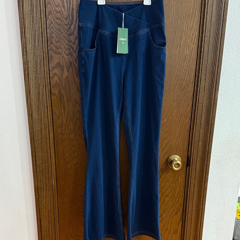 Blue Flared Pants